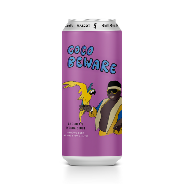 can of Mascot's Coco Beware craft beer