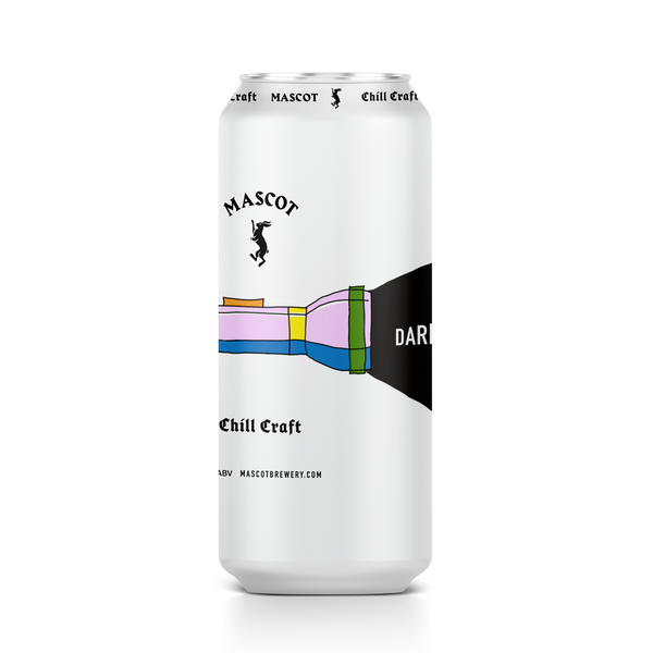 Can of Mascot's dark light lager